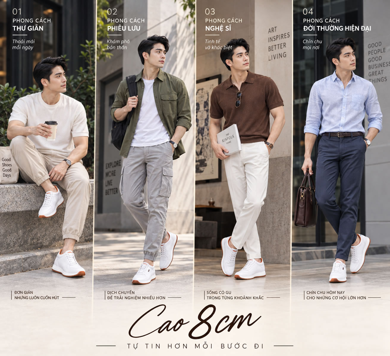 Giày cao 8cm cho nam s1074 5